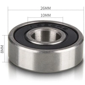 Pair of High Quality Bicycle Wheel Hub Bearings 6000ZZ 60002RS 10x26x8mm - Picture 1 of 43