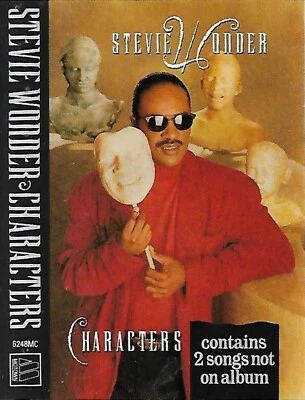 Stevie Wonder ‎Characters CASSETTE ALBUM SOUL Pop Rock, Funk clear shell  US ? - Image 1 of 4