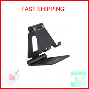 Nulaxy Dual Folding Cell Phone Stand, Fully Adjustable Foldable Desktop Phone Ho - Photo 1 sur 2