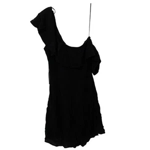 Neu mit Etikett Astr the Label Marisol schwarz One-Shoulder-Kleid Rüschen M - Bild 1 von 8