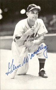 Gene Woodling Indians d. 2001 Signed 3x5 Repo Postcard 179346 - Picture 1 of 1