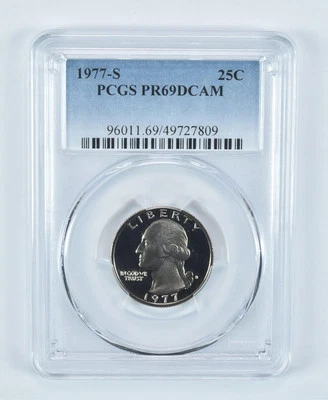 1977-S Washington Quarter PR69 DCAM PCGS Blue Label - Image 1 of 4