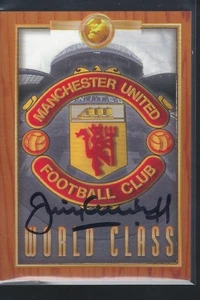 FUTERA 1998 -JIMMY GREENHOFF -MAN UTD HANDSIGNIERT L/E WORLD CLASS CREST CARD - Bild 1 von 2