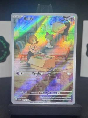 Pokémon TCG Ralts Scarlet & Violet Holo Illustration Rare Card 211/198 Base Set - Image 1 of 2