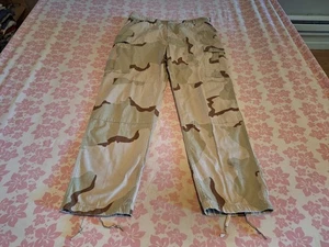 US Army 3-Color Desert Camouflage Pattern Combat Trousers Size Large - Long Used - Bild 1 von 7