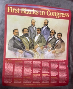 Poster mit dem Titel "First Blacks in Congress" - Bild 1 von 4