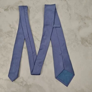 T.M. Corbata de seda Lewin azul a rayas 3,5" ancho 61" largo informal formal - Imagen 1 de 8