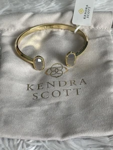 Kendra Scott Gold slate cats eye stone cuff bracelet - Picture 1 of 3