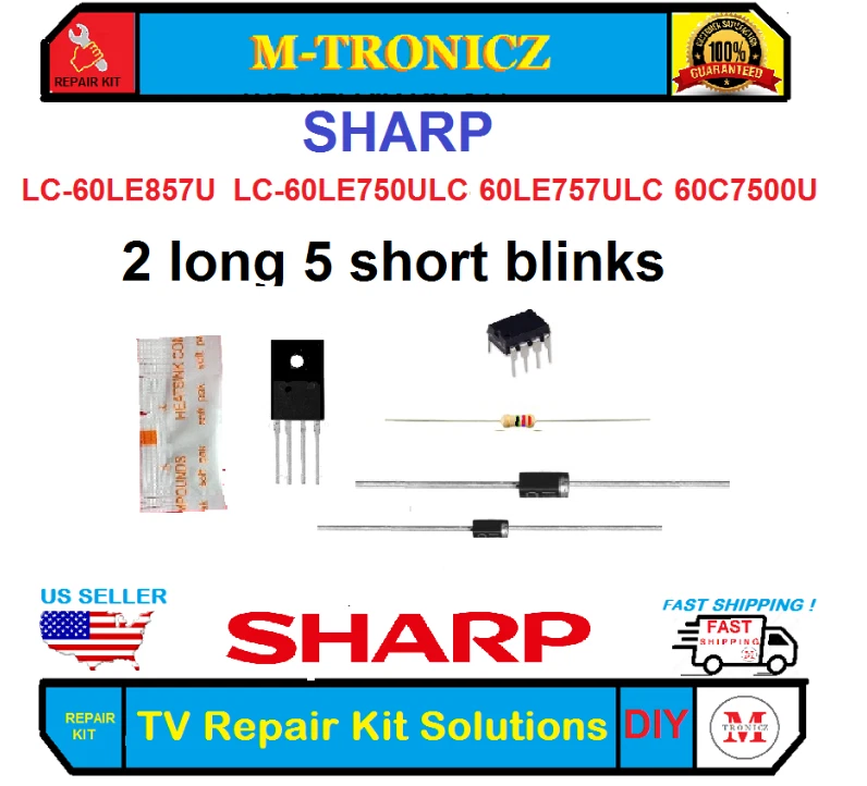 REPAIR KIT FOR SHARP POWER SUPPLY  DPS-204EP -1 A  RUNTKB116WJQZ - Image 1 of 1