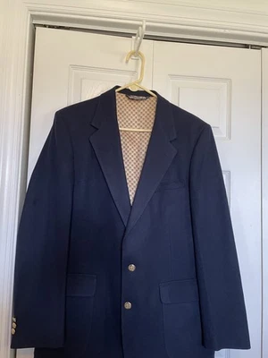 Blazer Abrigo Deportivo Chaqueta Informal Vintage Para Hombres Azul Marino Talla 44L Traje Clásico de Lana Foto 1 de 4