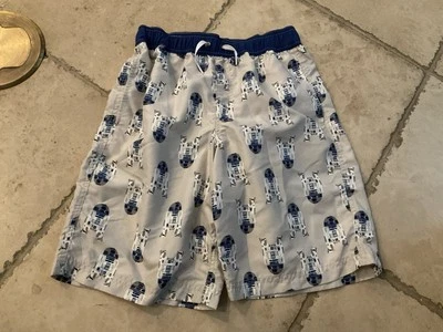Pantalones Cortos de Natación/Tabla Hanna Andersson Gris Star Wars R2-D2 Forrados, Talla 160 (14-16) Foto 1 de 4