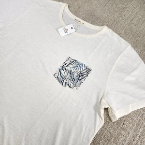 Marine Layer Shirt Men XXL Saddle Hem Contrast Pocket Tee Natural White Soft - Picture 1 of 9