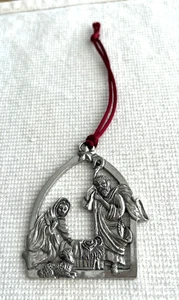 Vintage Zinn Krippenschmuck Möwe Zinn Kanada doppelseitig 1991 - Bild 1 von 3