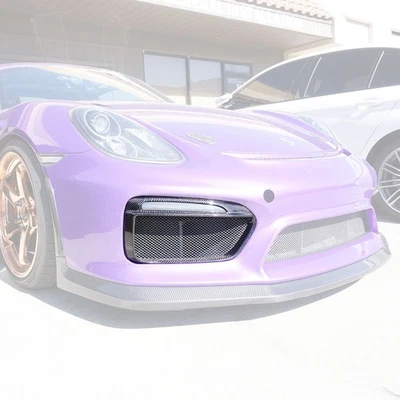 Fits 2016 Porsche 981 Cayman GT4 Boxster Spyder Front Bumper Grill Trim (Carbon) - Image 1 of 4