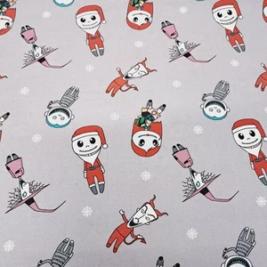 Nightmare Before Christmas HOLIDAY TOSS Lock Shock Barel Cotton Quilt Fabric BTY - Picture 1 of 6