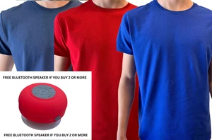 Hanes USA Mens Short Sleeve T Shirts 100% Cotton FREE BT SPEAKER IF ORDER 2+ - Picture 1 of 10
