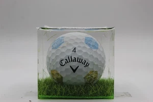 2x2” Callaway Chrome Tour Special Edition - Good Good - Logo Golf Ball In Resin - Picture 1 of 5