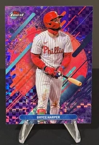 2025 Topps Finest Baseball BRYCE HARPER #230 Rare Purple Checkerboard /75 - Picture 1 of 2
