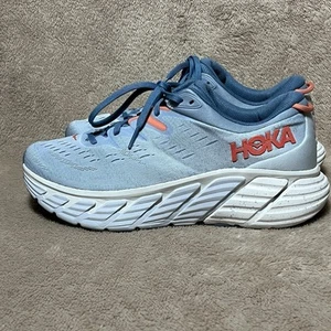 Hoka Gaviota 4 Scarpe Donna 10.5B Imbottite Atletica Corsa Palestra Sneakers Blu - Foto 1 di 10