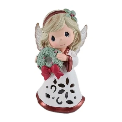 🚨 Precious Moments "Wreathed In Christmas LED" 2022 Light & Musical Figurine - Image 1 of 4
