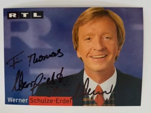 Werner Schulze-Erdel - RTL - autografo originale - circa 10 x 15 cm - biglietto autografo - Foto 1 di 1
