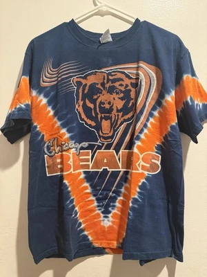 Camiseta Tie-Dye Vintage Chicago Bears NFL Hombre’s M Single Stich Estampado Años 90  Foto 1 de 4