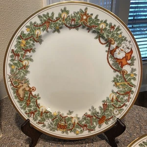 Fitz & Floyd "St. Nicholas" Christmas Dinner Plate Vintage 1978 Santa Claus NOS - Picture 1 of 7