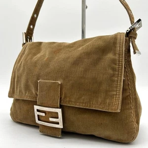 Fendi Mamma Bucket Cord Schultertasche Beige Silber Hardware Handtasche - Bild 1 von 11