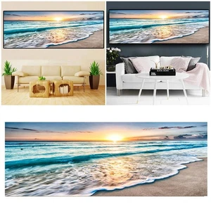 Hot New Canvas Painting Wall Art 40*120cm Beach Sunset Hanging Picture - Picture 1 of 10
