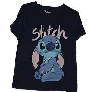 Camiseta para niñas azul Disney manga corta gráfica Lilo & Stitch talla mediana 8-10 - Imagen 1 de 6