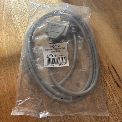 Parallel Port Printer Cable - DB25 Male to Centronics 36 Male - 2 Metre - Image 1 of 3