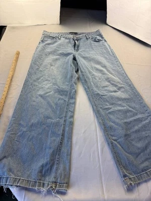 Jeans Aeropostale feminino cintura baixa perna larga tamanho 16 azul jeans folgado Y2K retrô - Imagem 1 de 4