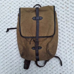 Filson Tin Cloth Waxed Cotton Canvas Rucksack Lederriemen - Made in USA - Bild 1 von 15
