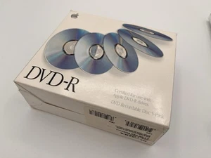 Apple 4.7GB DVD-R Recordable Media Discs, 5 Pack. M8405ZM/A - Picture 1 of 6