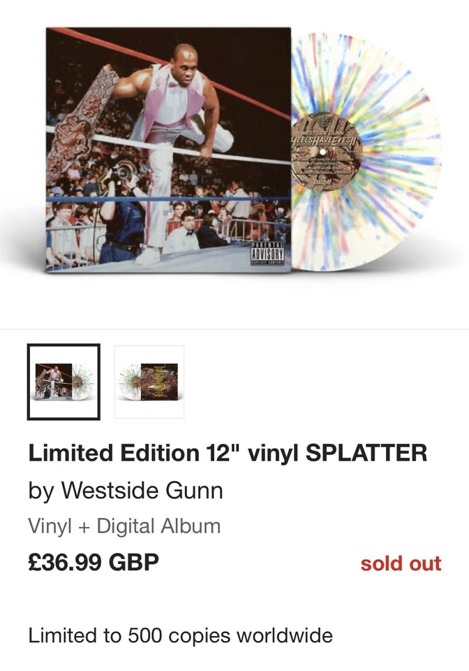 WESTSIDE GUNN - HEELS HAVE EYES 2 - 12" vinyl SPLATTER - Image 1 of 4