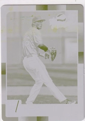 HENRY OWENS 1/1 DONRUSS PRINTING PRESS PLATE YELLOW RC RED SOX #14 2016 PANINI - Image 1 of 2