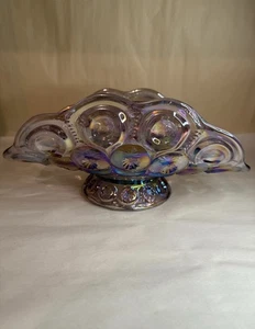 Mond und Stern Muster Glas Amethyst Karneval lila Banane Boot LE Smith  - Bild 1 von 5