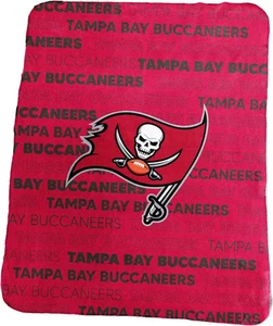 Logo Brands NFL Tampa Bay Buccaneers Classic Fleece Throw Blanket 50" x 60" - Picture 1 of 1