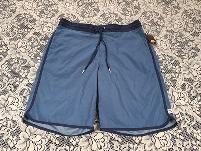 BLAKE SHELTON X LANDS' END Swim Trunks L 40-42 Blue Board Shorts Bermuda NWT  - Image 1 of 4