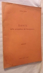 DANTE NELLA PROSPETTIVA DEL RISORGIMENTO Agnello Baldi Jannone 1961 Letteratura - Picture 1 of 1