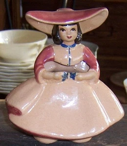 Jardinera sombrero grande Goldhammer California Pottery Southern Lady mediados de siglo - Imagen 1 de 3