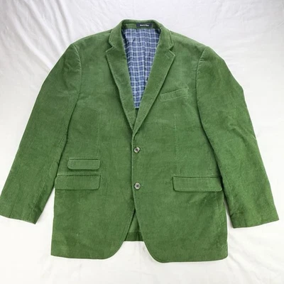 Abrigo Deportivo Alan River Pana Algodón Hombre Talla 48R Verde Forrado 2 Botones Blazer Foto 1 de 4