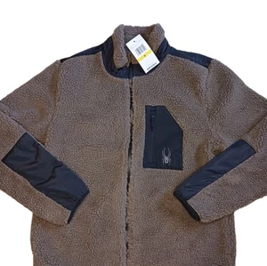 Spyder Fleece Coat Zip Up Men's Size Medium Green Brand New With Tags - Picture 1 of 10