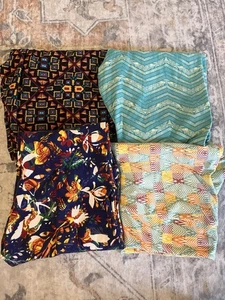 Lularoe Women’s  Tall And Curvy Leggings 4 Pairs, Aztec, Floral, Chevron Pattern - Picture 1 of 6