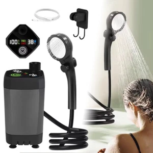 Portable Camping Shower USB Rechargeable Electric Shower Pump for Travel 6000mAh - Picture 1 of 15