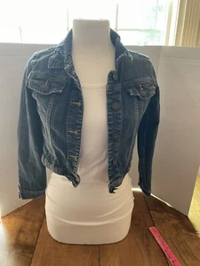 Est. 1989 Place Distressed Denim Jean Jacket Girl's Size Large 10/12 - Picture 1 of 20