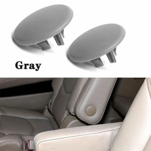 2x For Chevrolet Tahoe Suburban GMC Yukon Cadillac Armrest Seat Cover Cap Gray - Picture 1 of 7