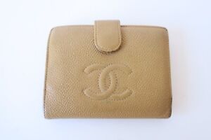 Authentic CHANEL Caviar Skin Leather CC Wallet  #22616