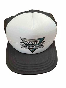 Vans Triple Crown of Surfing North Shore Hawaii Black Trucker Snapback Hat Cap - Picture 1 of 10