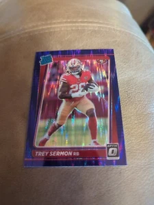 Trey Sermon 2021 Optic Rated Rookie Purple Shock Prizm #224 49ers Eagles RC NFL - Picture 1 of 2